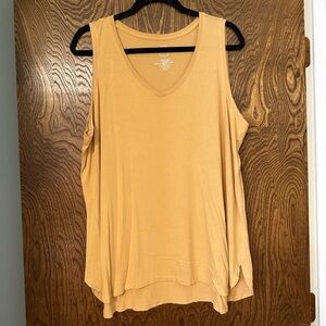 Maurices 24/7 Yellow V-Neck Tank